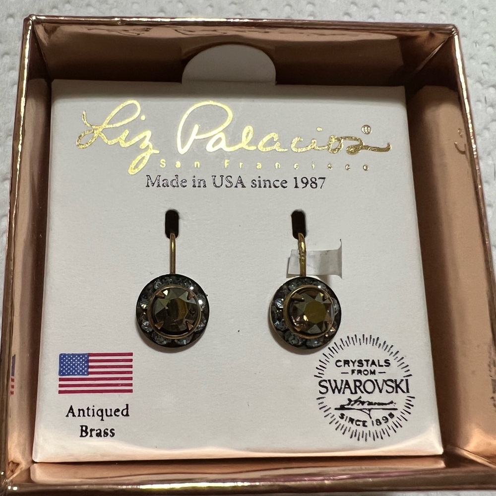Liz Palacios Vintage Swarovski Crystal antique beautiful earring